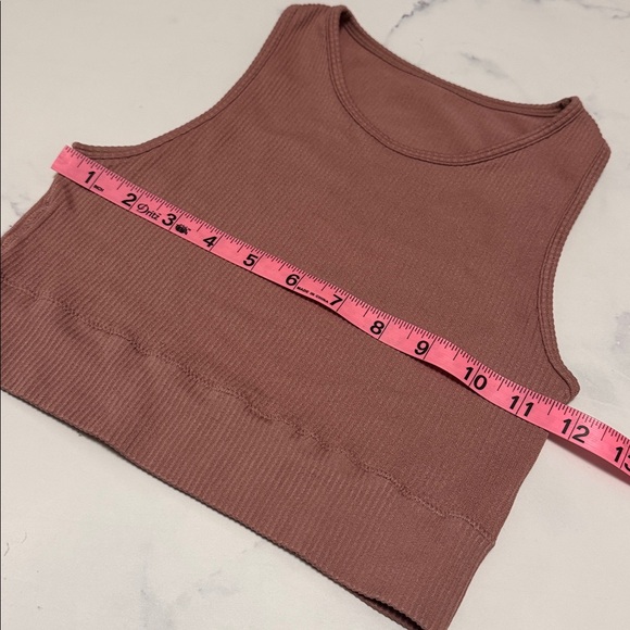 SKIMS Stretch Rib Bralette Top Womens Size L/XL Rose Pink Round Neck Sleeveless - Picture 5 of 7